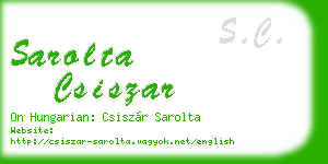 sarolta csiszar business card